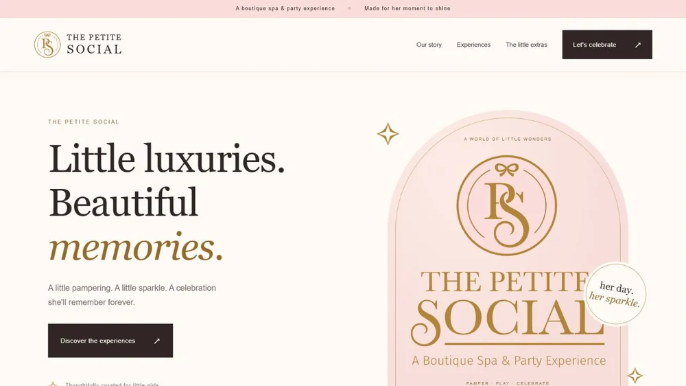 The Petite Social website preview